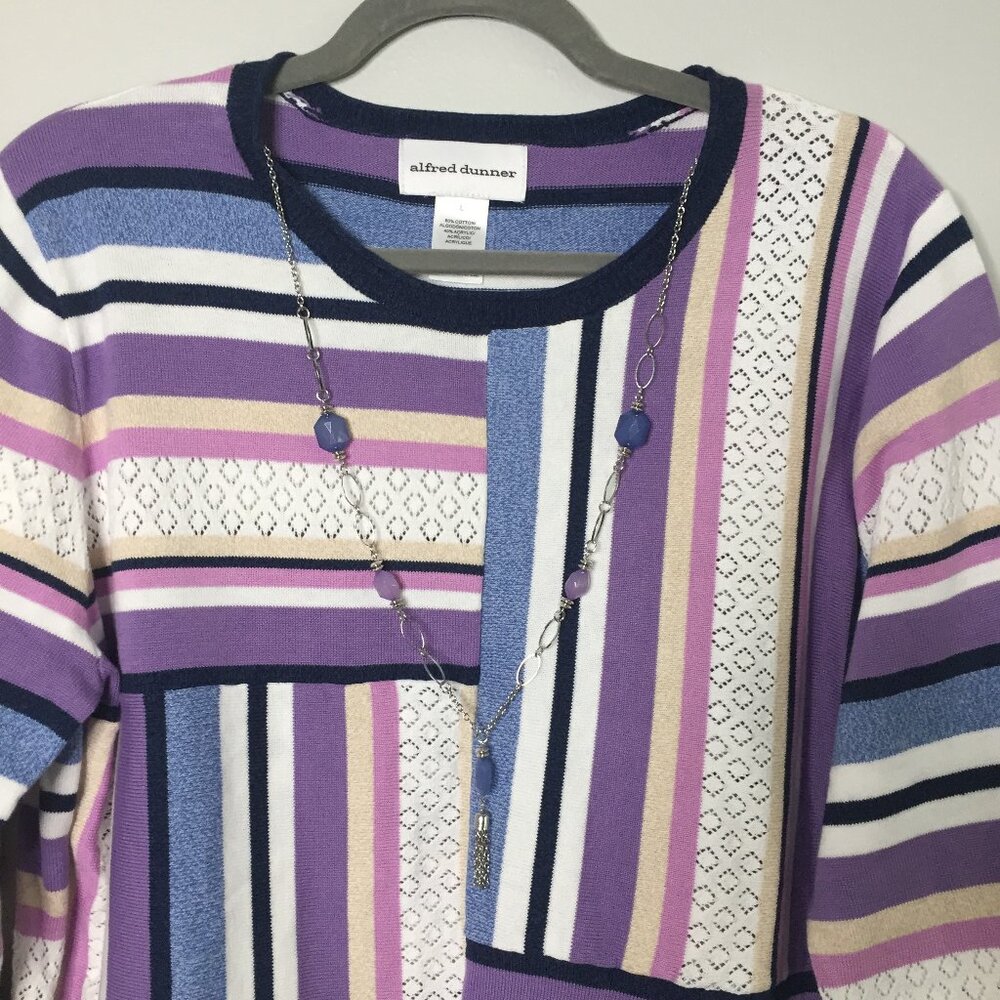 Alfred Dunner Knit Sweater | Vintage Vibes | Large or Oversized Fit